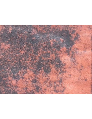 Плитка тротуарная Антик рифлёная с прямой фаской 6 Пламя